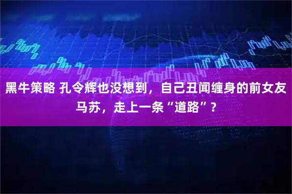 黑牛策略 孔令辉也没想到，自己丑闻缠身的前女友马苏，走上一条“道路”？